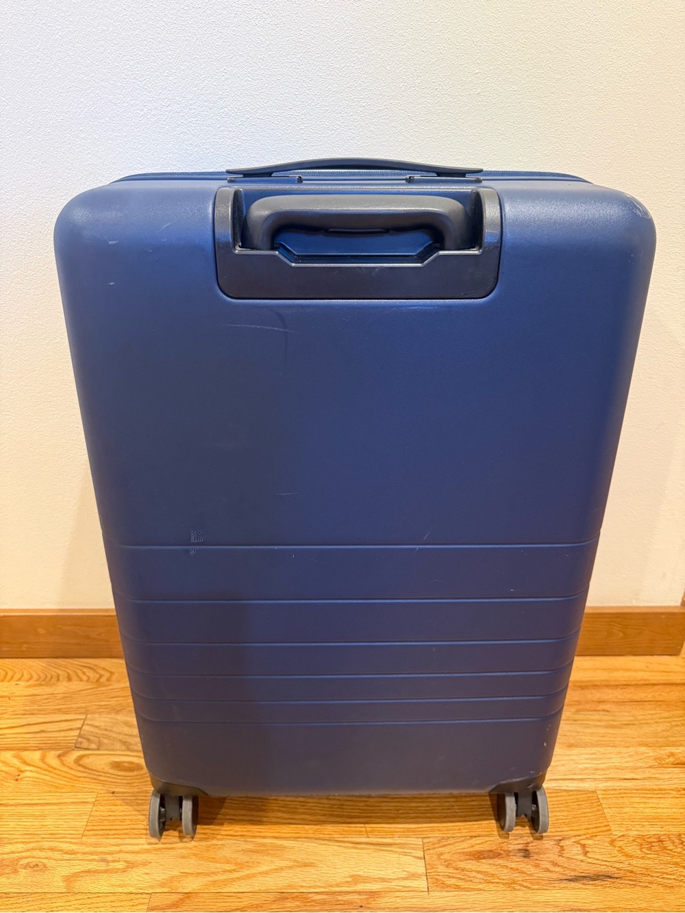 26" MONOS Check In Medium Hard Shell Checked Luggage Rolling Suitcase Blue - Picture 3 of 6